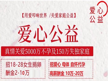 崇礼捐卵助孕生子 爱心志愿者招募
